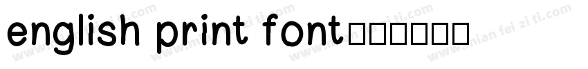 english print font字体转换